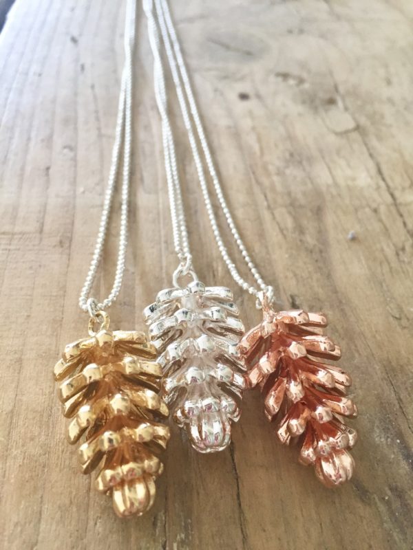 Fir Cone Necklace, Rose Gold - Image 5